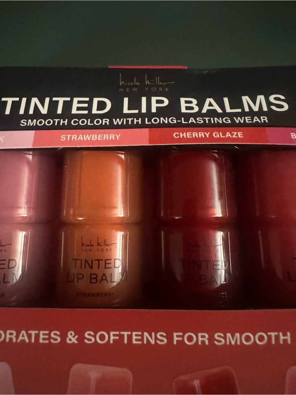 Nicole Miller Tinted Lip Balms 4-Pack - - Picture 4 of 4